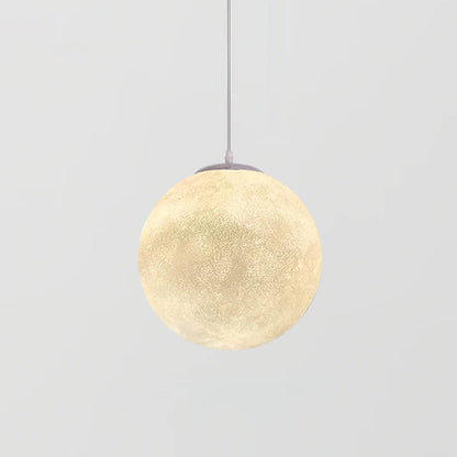 Maan Hanglamp – Realistische Textuur – 8 Maten Beschikbaar – Romantische Maanbol voor Slaapkamer Eetkamer Kinderkamer – Dimbaar Warm Licht – Schuine Plafondadapter Inbegrepen