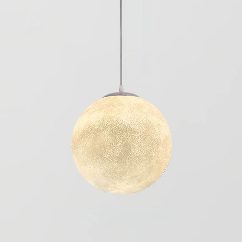 Maan Hanglamp – Realistische Textuur – 8 Maten Beschikbaar – Romantische Maanbol voor Slaapkamer Eetkamer Kinderkamer – Dimbaar Warm Licht – Schuine Plafondadapter Inbegrepen