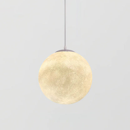 Maan Hanglamp – Realistische Textuur – 8 Maten Beschikbaar – Romantische Maanbol voor Slaapkamer Eetkamer Kinderkamer – Dimbaar Warm Licht – Schuine Plafondadapter Inbegrepen