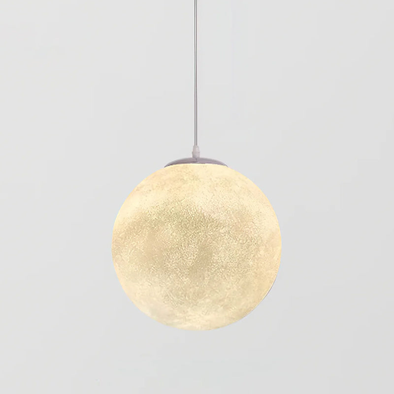Maan Hanglamp – Realistische Textuur – 8 Maten Beschikbaar – Romantische Maanbol voor Slaapkamer Eetkamer Kinderkamer – Dimbaar Warm Licht – Schuine Plafondadapter Inbegrepen