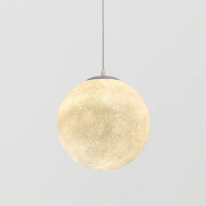 Maan Hanglamp – Realistische Textuur – 8 Maten Beschikbaar – Romantische Maanbol voor Slaapkamer Eetkamer Kinderkamer – Dimbaar Warm Licht – Schuine Plafondadapter Inbegrepen