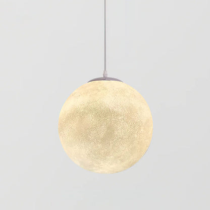 Maan Hanglamp – Realistische Textuur – 8 Maten Beschikbaar – Romantische Maanbol voor Slaapkamer Eetkamer Kinderkamer – Dimbaar Warm Licht – Schuine Plafondadapter Inbegrepen