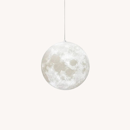 Maan Hanglamp – Realistische Textuur – 8 Maten Beschikbaar – Romantische Maanbol voor Slaapkamer Eetkamer Kinderkamer – Dimbaar Warm Licht – Schuine Plafondadapter Inbegrepen