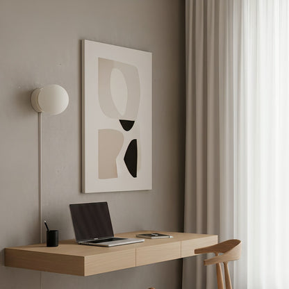 Wandlamp Plug-In Glas & IJzer Zwart Wit Sfeerlicht Slaapkamer Gang
