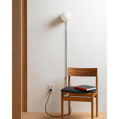 Wandlamp Plug-In Glas & IJzer Zwart Wit Sfeerlicht Slaapkamer Gang