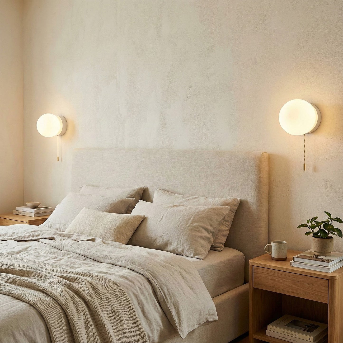 Glazen Wandlamp Scandinavisch Design met Ronde Bolkap Wit Glas G9 Fitting Compact & Modern Sfeervol voor Slaapkamer Hal