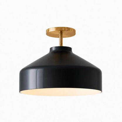 Minimalistisch Plafondlamp Mat Metaal Scandinavisch Design Beige Smokey Grijs