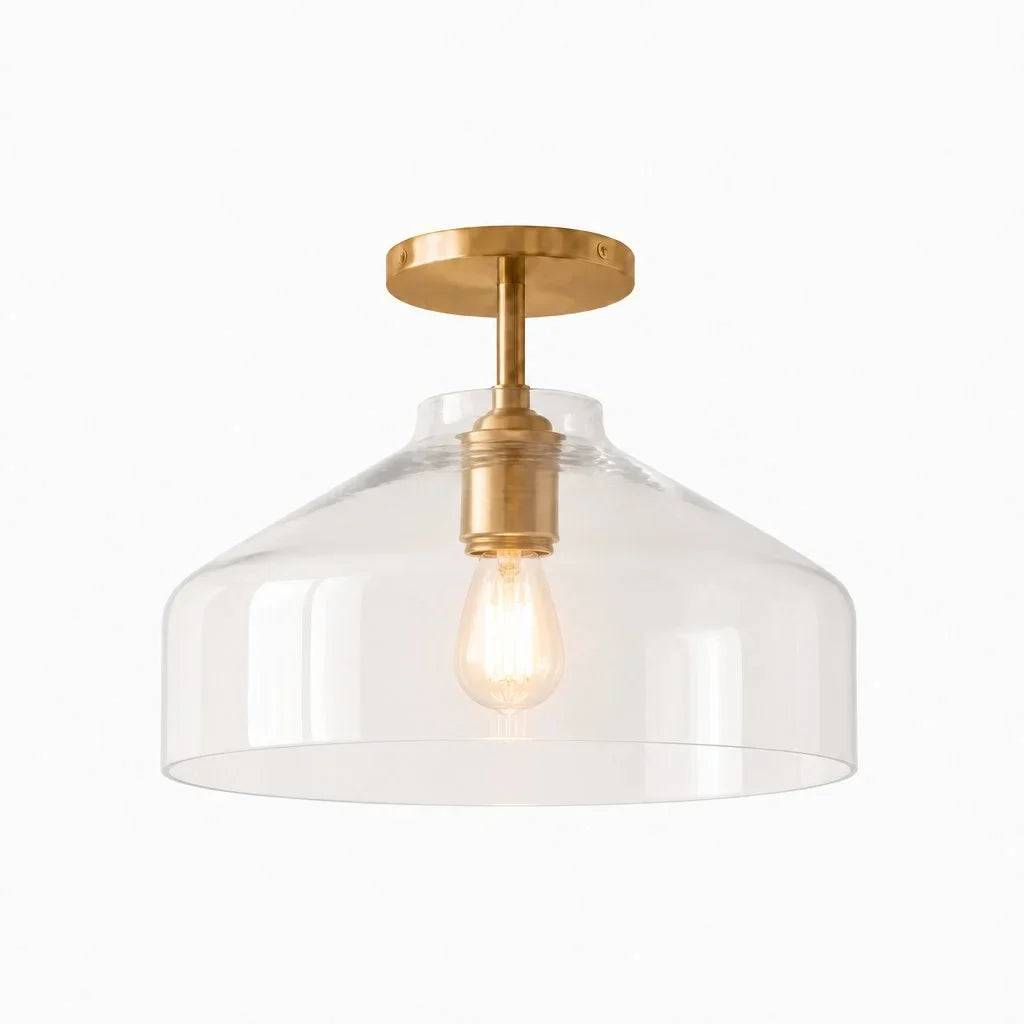 Minimalistisch Plafondlamp Mat Metaal Scandinavisch Design Beige Smokey Grijs