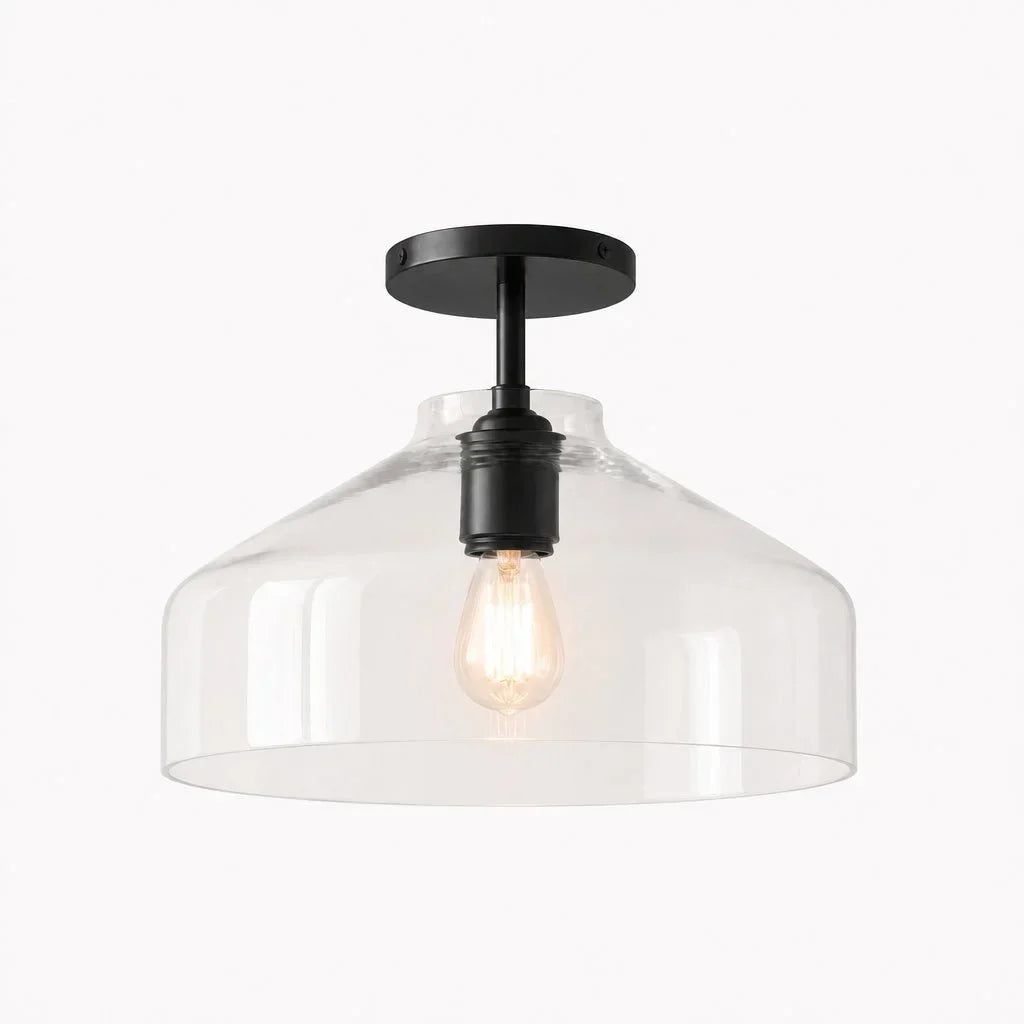 Minimalistisch Plafondlamp Mat Metaal Scandinavisch Design Beige Smokey Grijs