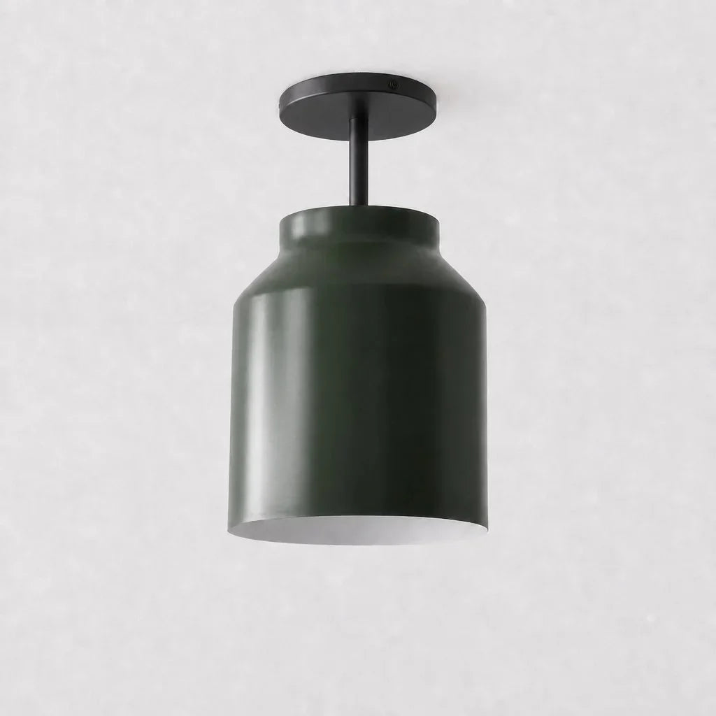 Minimalistisch Plafondlamp Mat Metaal Scandinavisch Design Beige Smokey Grijs