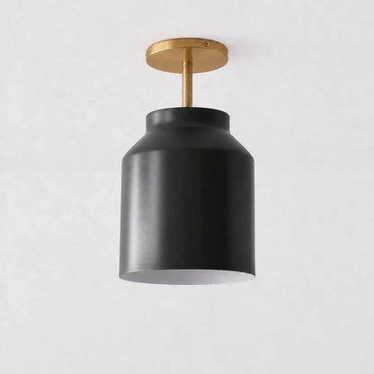 Minimalistisch Plafondlamp Mat Metaal Scandinavisch Design Beige Smokey Grijs