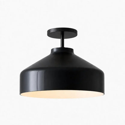 Minimalistisch Plafondlamp Mat Metaal Scandinavisch Design Beige Smokey Grijs