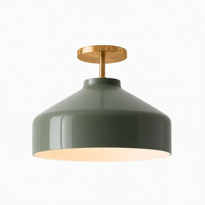 Minimalistisch Plafondlamp Mat Metaal Scandinavisch Design Beige Smokey Grijs
