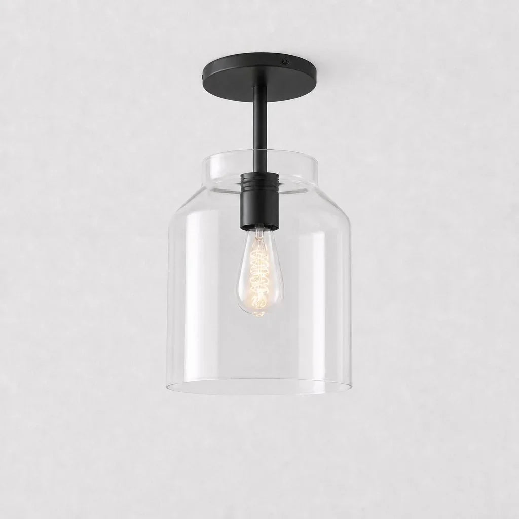 Minimalistisch Plafondlamp Mat Metaal Scandinavisch Design Beige Smokey Grijs