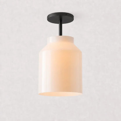 Minimalistisch Plafondlamp Mat Metaal Scandinavisch Design Beige Smokey Grijs