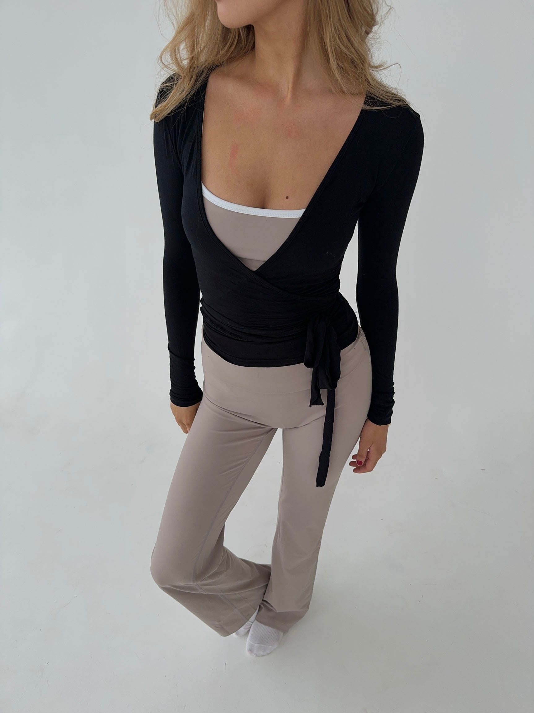 Zwarte Lange Mouw Top voor Vrouw - StudioMarella