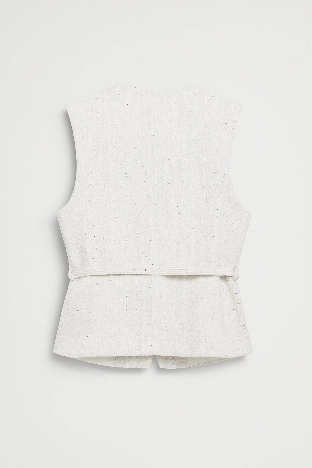 Mouwloos Damesgilet Goudkleurige Knopen Slank Fit