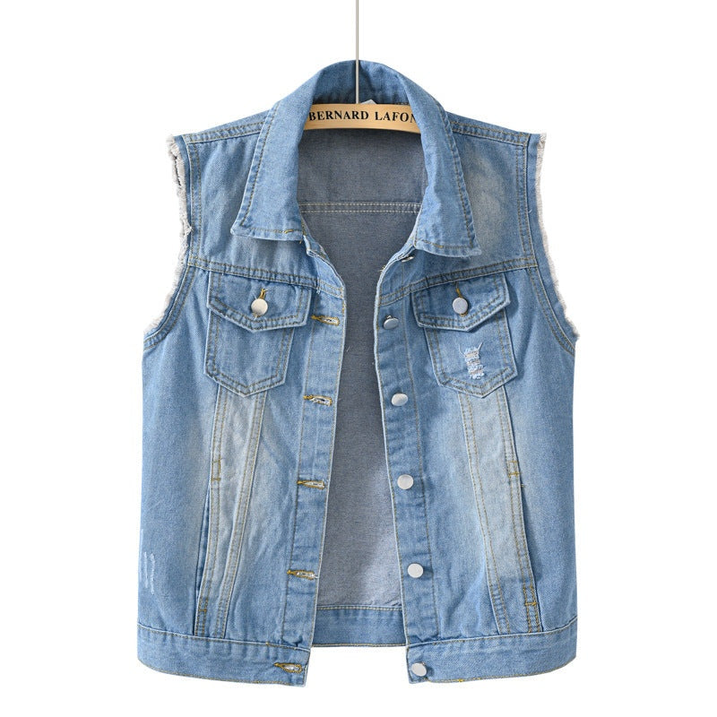 Mouwloos Denim Vest Dames | Casual Mode 2