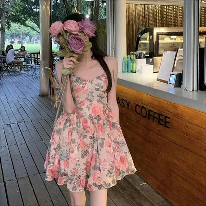 Zomerjurk Bloemenprint A-lijn Jurk voor Vrouw