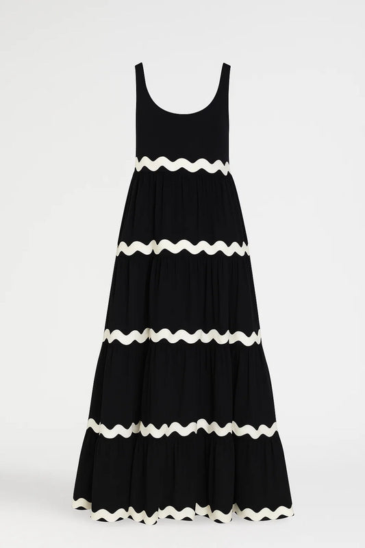 Dames Maxi Jurk Gelaagde Rok Zomerse Stijl Casual - StudioMarella