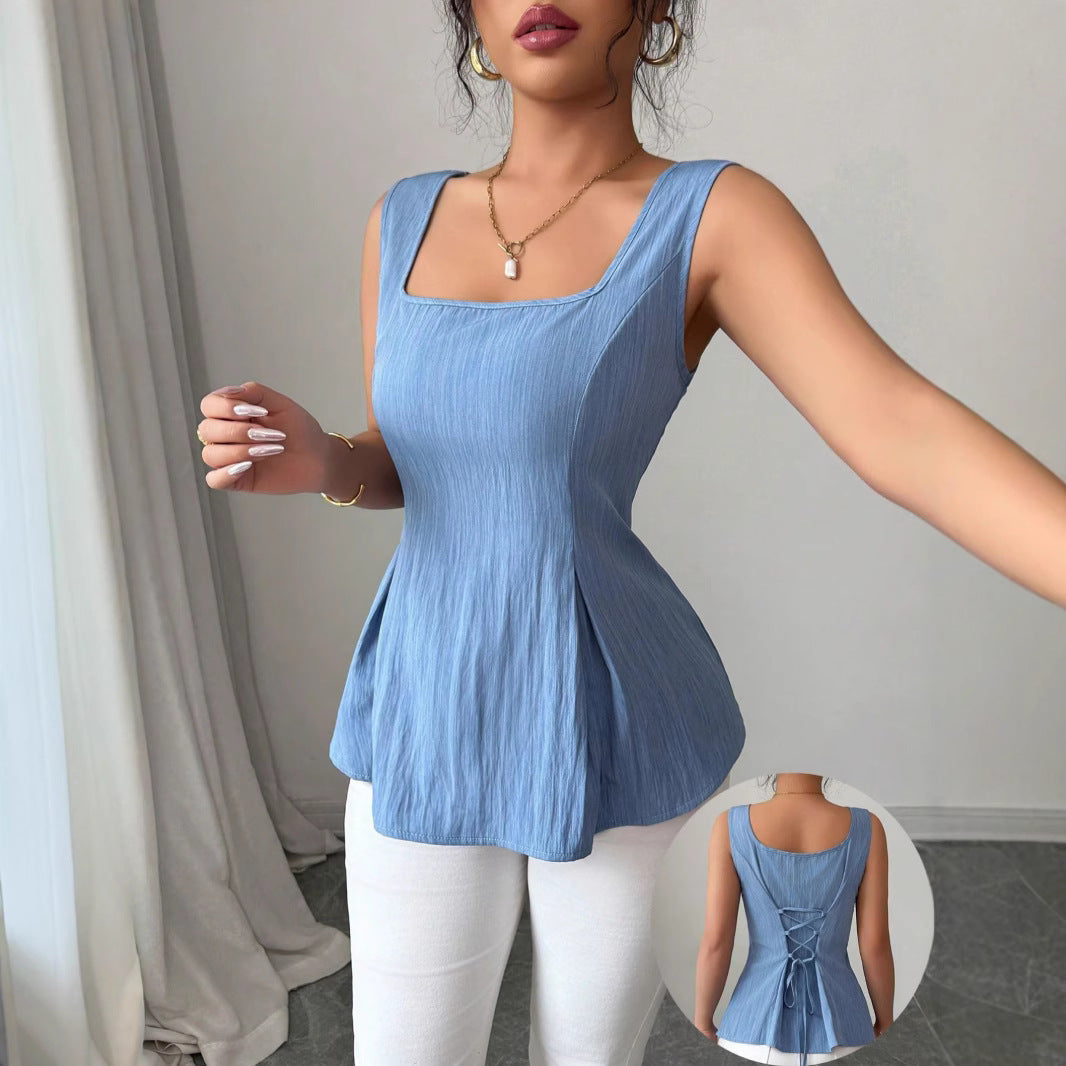 Mouwloze Peplum Top Dames | Stijlvolle Mode 2