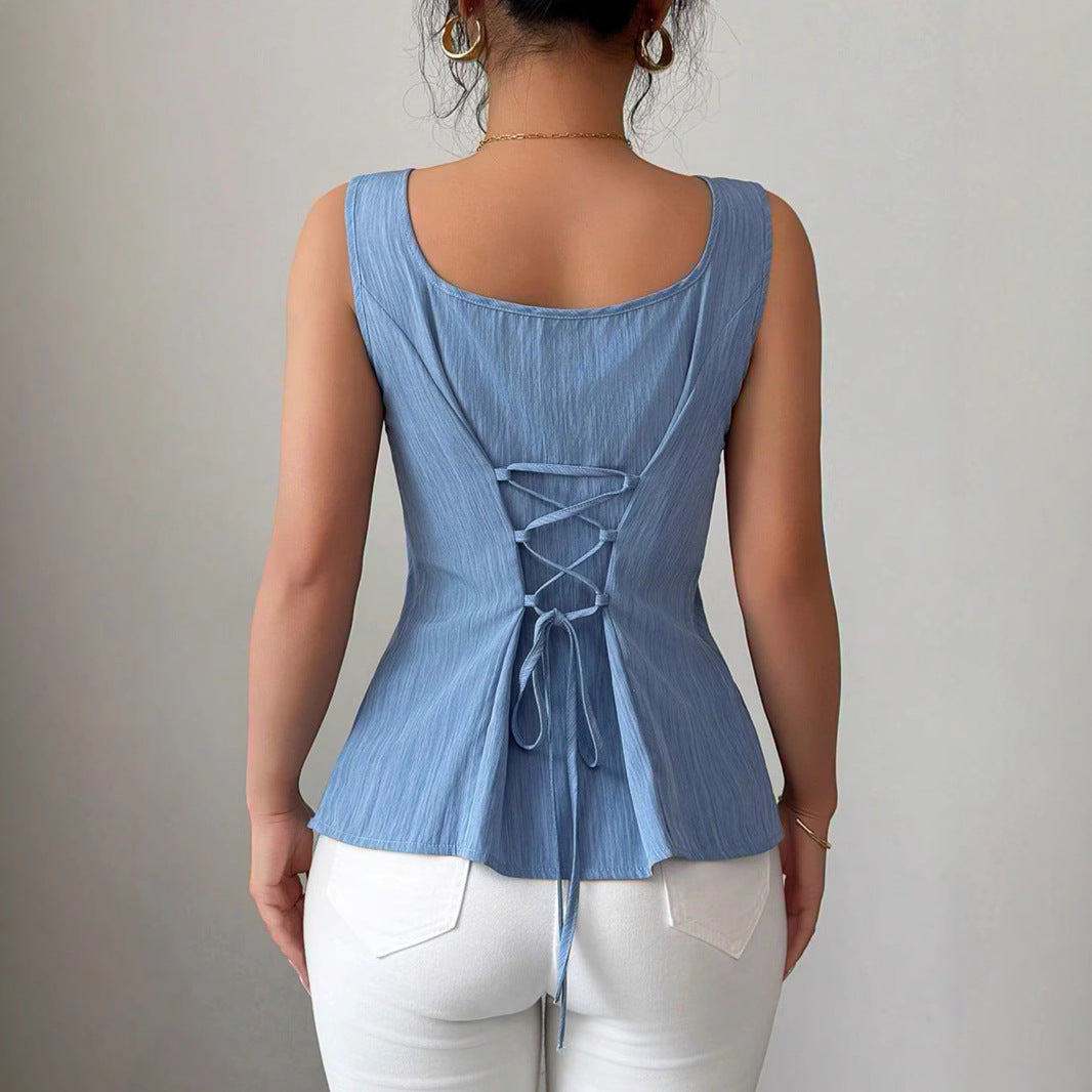 Mouwloze Peplum Top Dames | Stijlvolle Mode 3