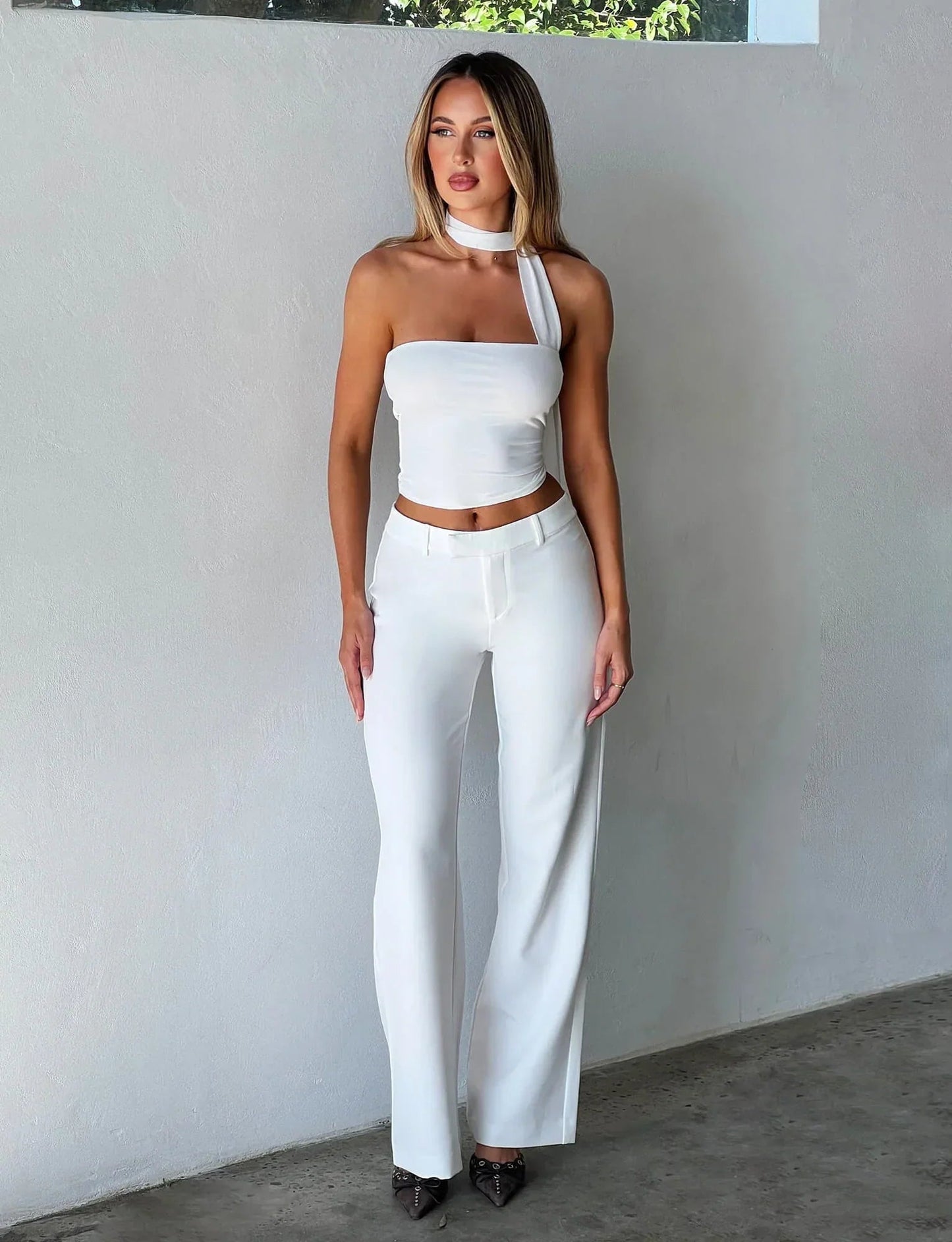 Mouwloze Top Dames | Asymmetrische Nekband Zomerstijl 6