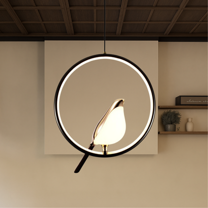 MrBird hanglamp Ø29 cm metaal zwart goud LED 3000K eetkamer slaapkamer vogel design verlichting modern decoratie