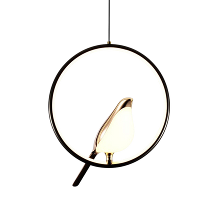 MrBird hanglamp Ø29 cm metaal zwart goud LED 3000K eetkamer slaapkamer vogel design verlichting modern decoratie