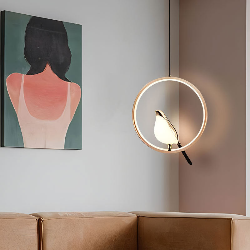 MrBird hanglamp Ø29 cm metaal zwart goud LED 3000K eetkamer slaapkamer vogel design verlichting modern decoratie