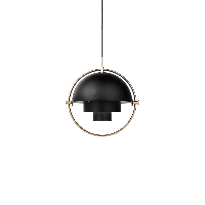 Hanglamp metaal staal E27 zwart messing eettafel woonkamer Scandinavisch design hanglamp draaibare kap modern