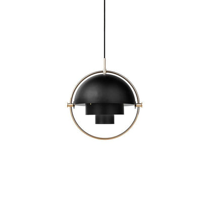 Hanglamp metaal staal E27 zwart messing eettafel woonkamer Scandinavisch design hanglamp draaibare kap modern