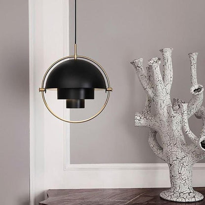 Hanglamp metaal staal E27 zwart messing eettafel woonkamer Scandinavisch design hanglamp draaibare kap modern