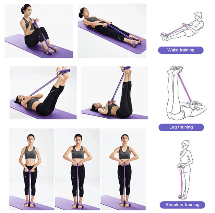 Multifunctionele Weerstandsband voor Full-Body Workouts – Compacte Fitnesstrainer