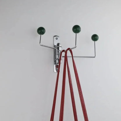 Wandkapstok Metaal Retro 3 of 4 Haken Zwart Wit Groen Rood Hal Slaapkamer