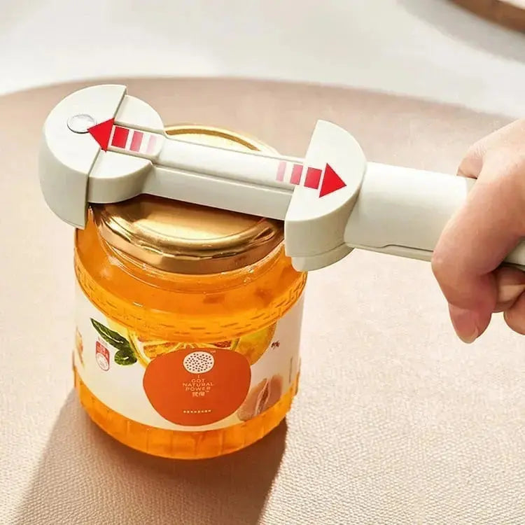 Magnetische Multifunctionele Blikopener met Verstelbare Grip en Ergonomisch Handvat voor Potten en Flessen