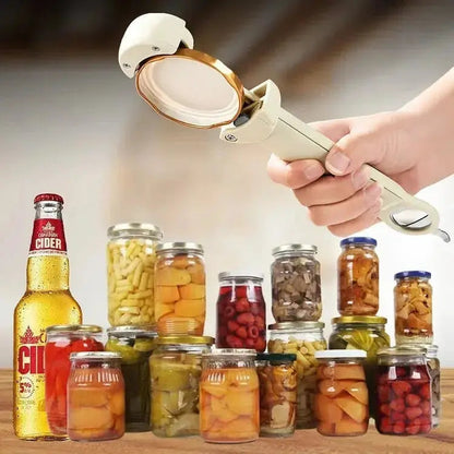 Magnetische Multifunctionele Blikopener met Verstelbare Grip en Ergonomisch Handvat voor Potten en Flessen
