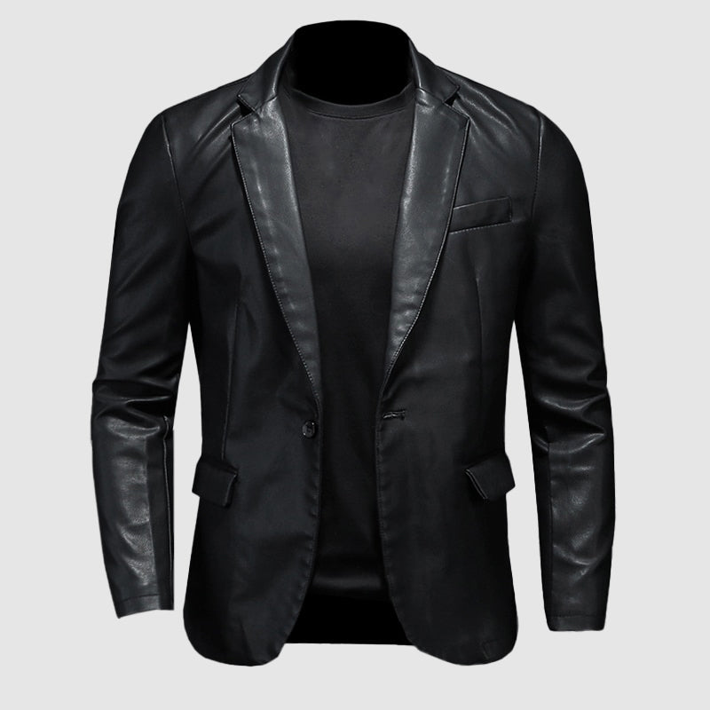 Leren Herenjas Elegant Model met Zijluitingen - StudioMarella