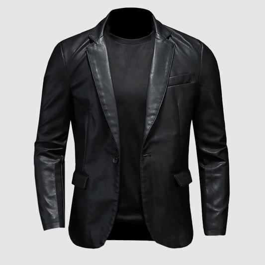 Leren Herenjas Elegant Model met Zijluitingen - StudioMarella
