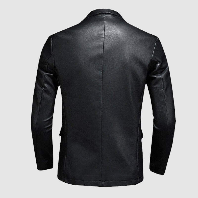 Leren Herenjas Elegant Model met Zijluitingen