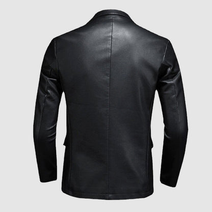 Leren Herenjas Elegant Model met Zijluitingen