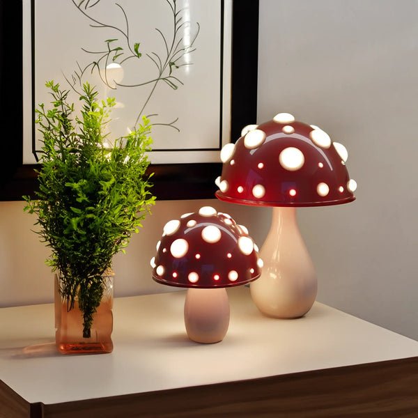Minimalistische Paddenstoelvormige Tafellamp met Warm Licht – Moderne Sfeerverlichting voor Woonkamer, Slaapkamer en Nachtkastje