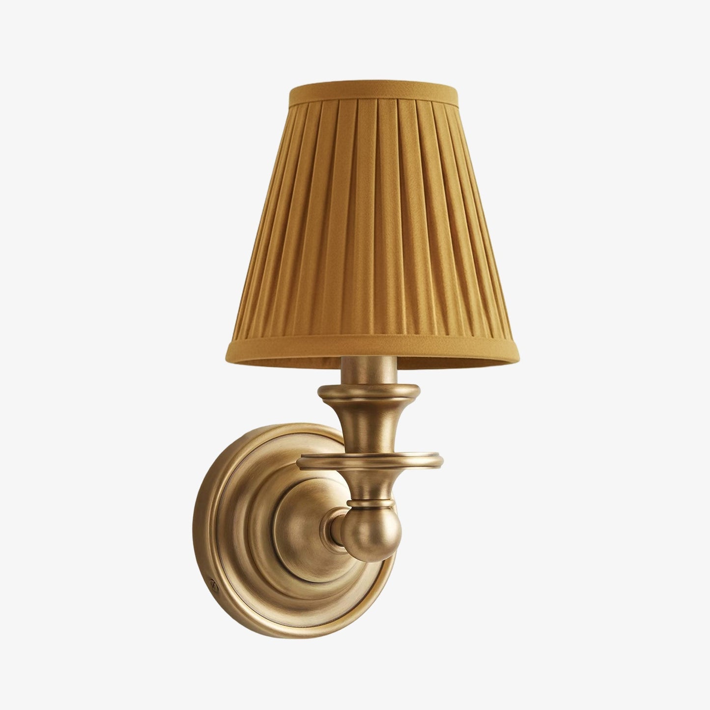 Wandlamp met stoffen kap en zwanenhalsarm – smeedijzeren armatuur met verstelbare leeslamp
