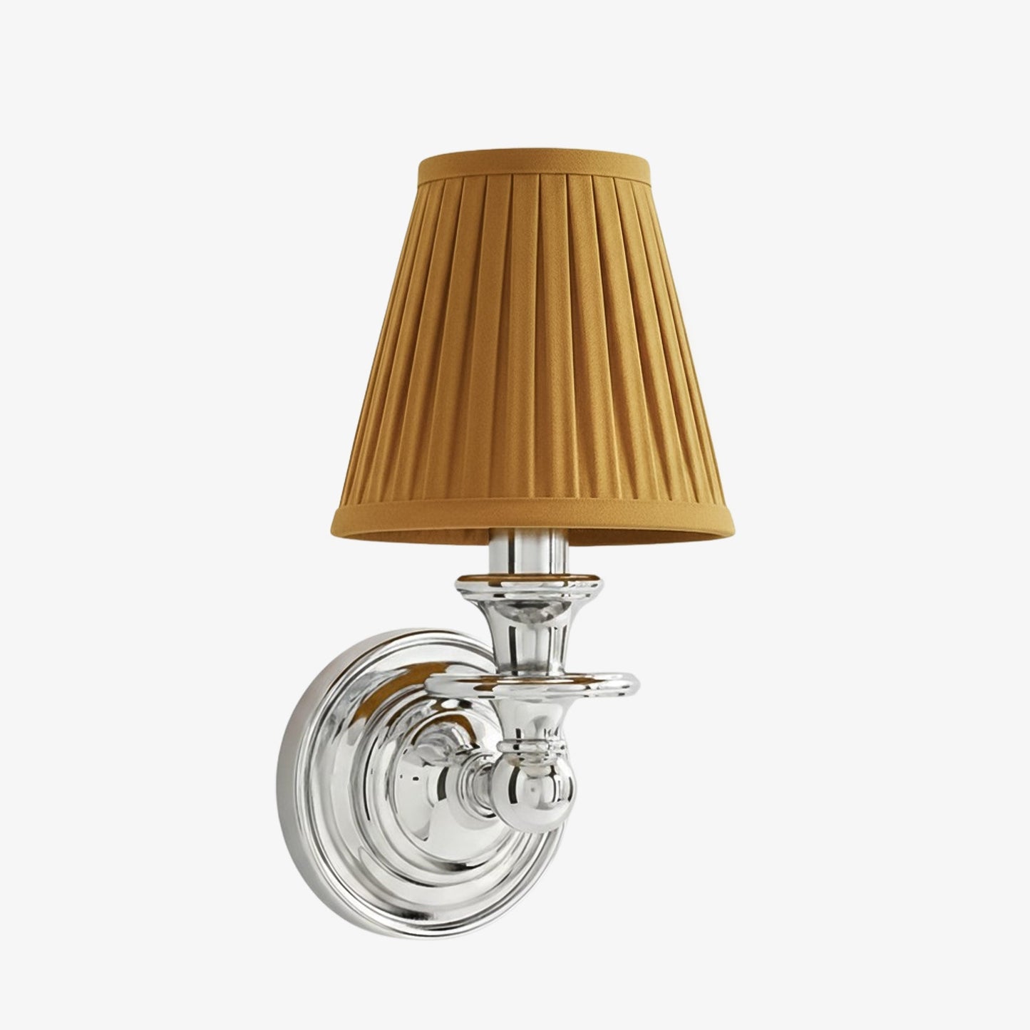 Wandlamp met stoffen kap en zwanenhalsarm – smeedijzeren armatuur met verstelbare leeslamp