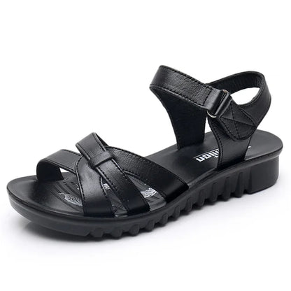 Vrouwen Sandalen Leren Zomer Schoenen met Zachte Zool - StudioMarella