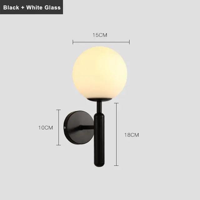 Wandlamp met glazen kap – modern design in goud of zwart met melkglas of ripple-afwerking