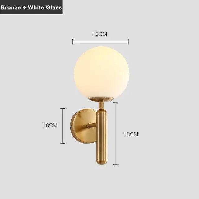 Wandlamp met glazen kap – modern design in goud of zwart met melkglas of ripple-afwerking