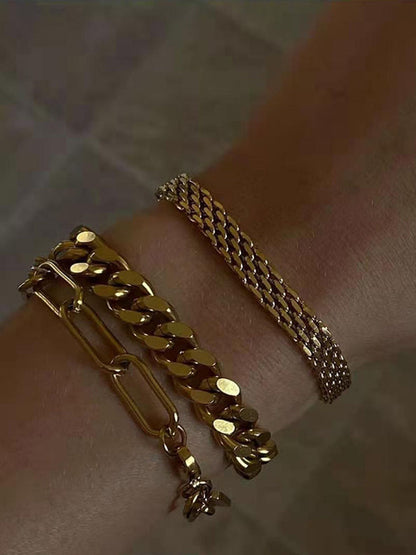 Elegante Titanium Armband Verstelbaar 17,5-22,5 cm