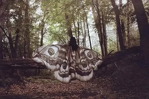 Nachtvlinder Cape Grey Moth – Elegante Vleugelomhang voor Creatieve Momenten