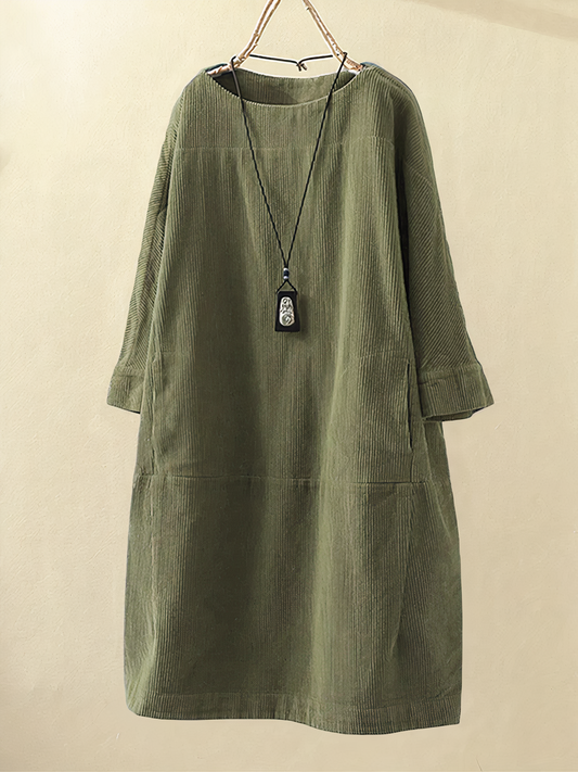 Corduroy A-lijn Jurk voor Vrouw - StudioMarella
